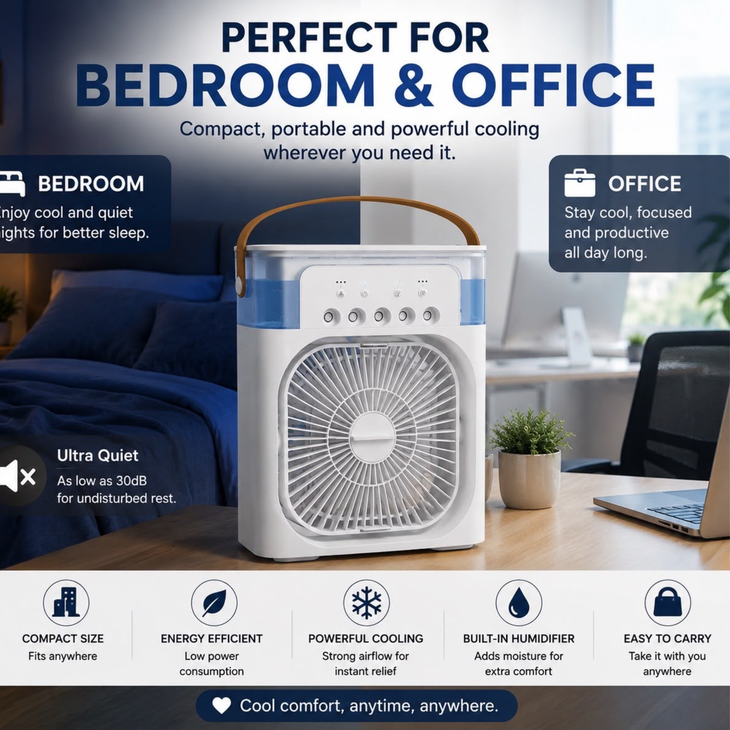 3-in-1 Air Cooler for Home & Office❄️